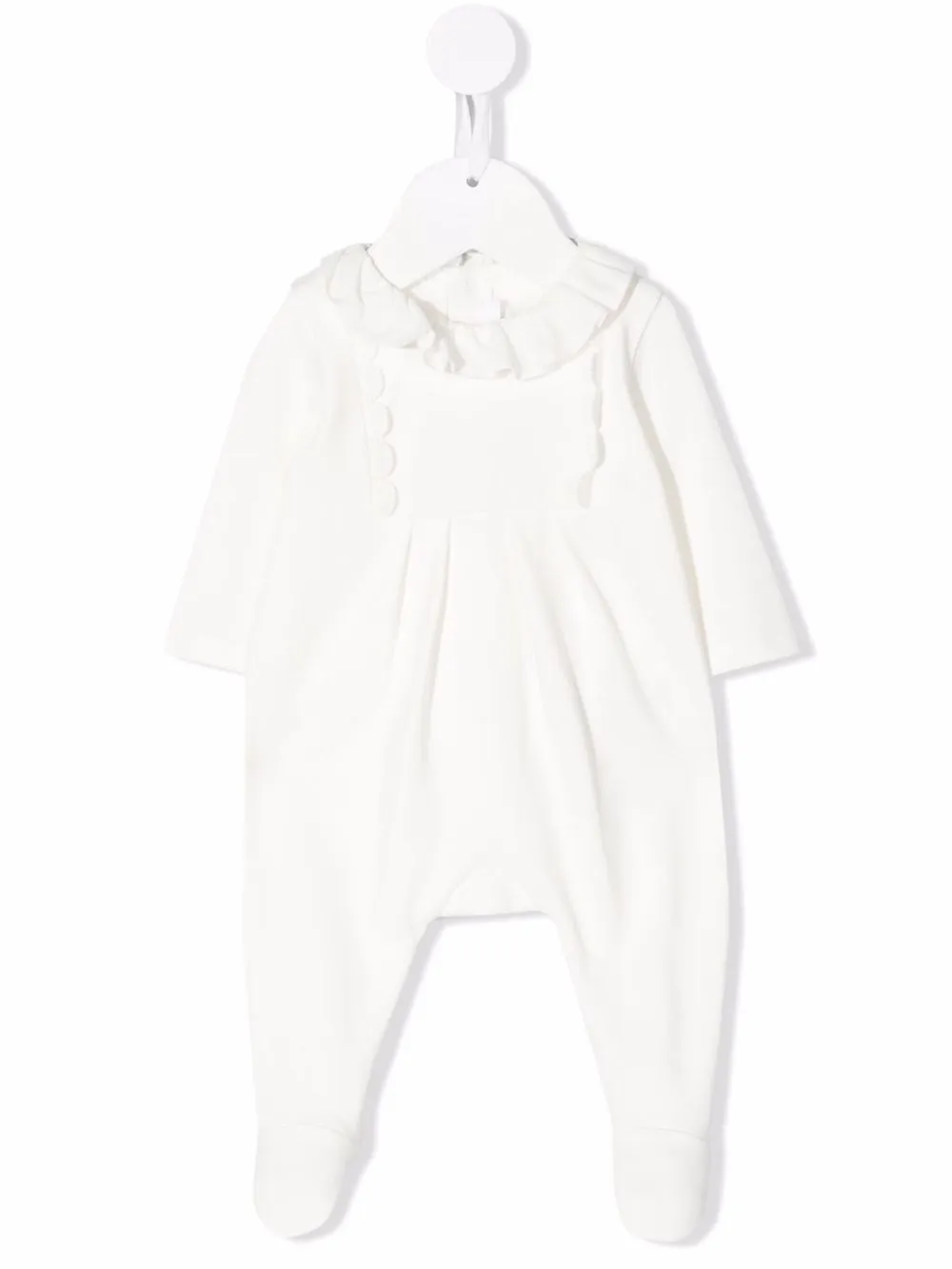 

Chloé Kids pijama con volantes en el cuello - Blanco