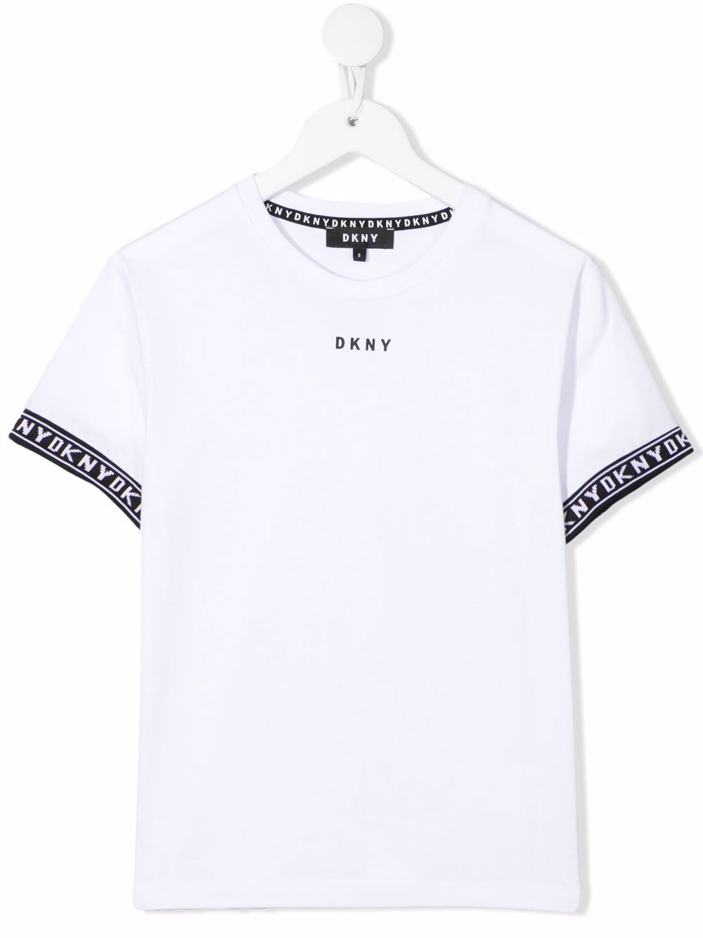 

Dkny Kids playera con logo estampado - Blanco