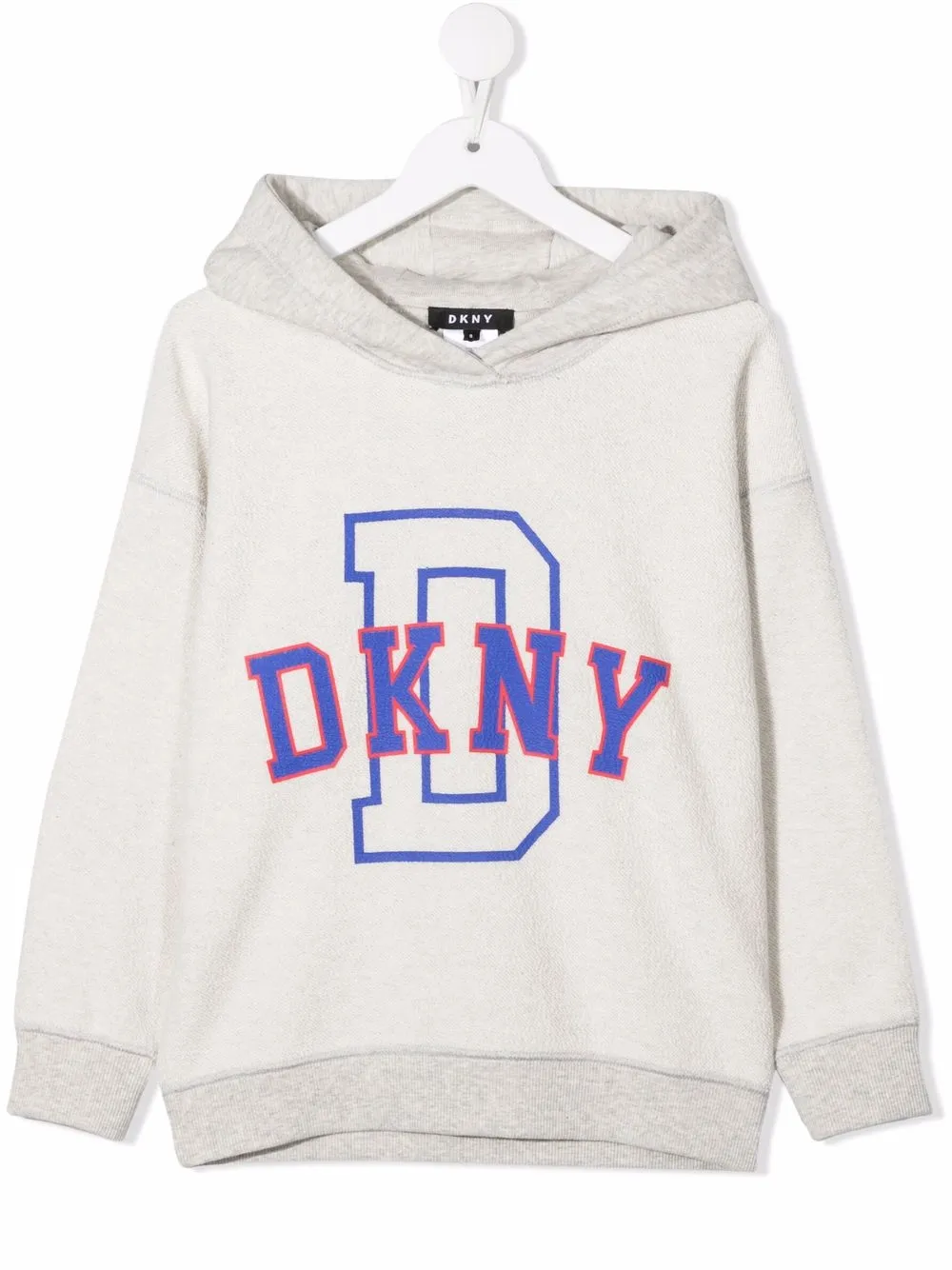 

Dkny Kids hoodie con diseño de dos tonos y logo - Gris