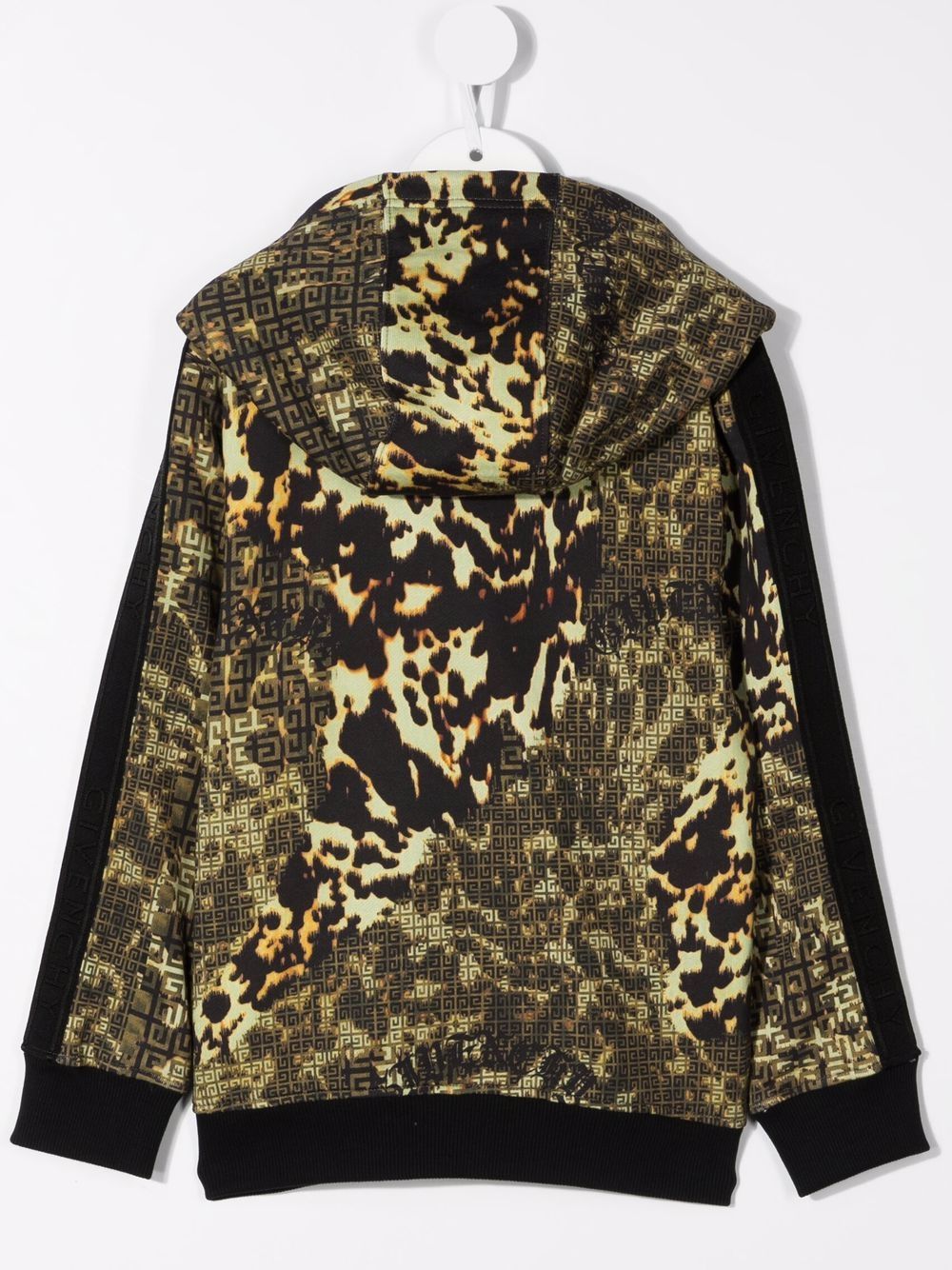 Image 2 of Givenchy Kids leopard print hooded track jacket