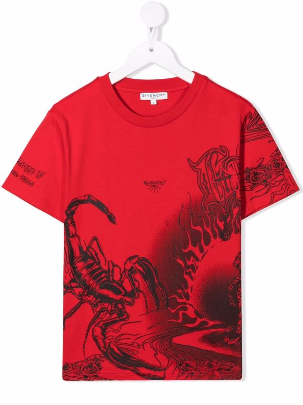 Givenchy black and red t shirt best sale