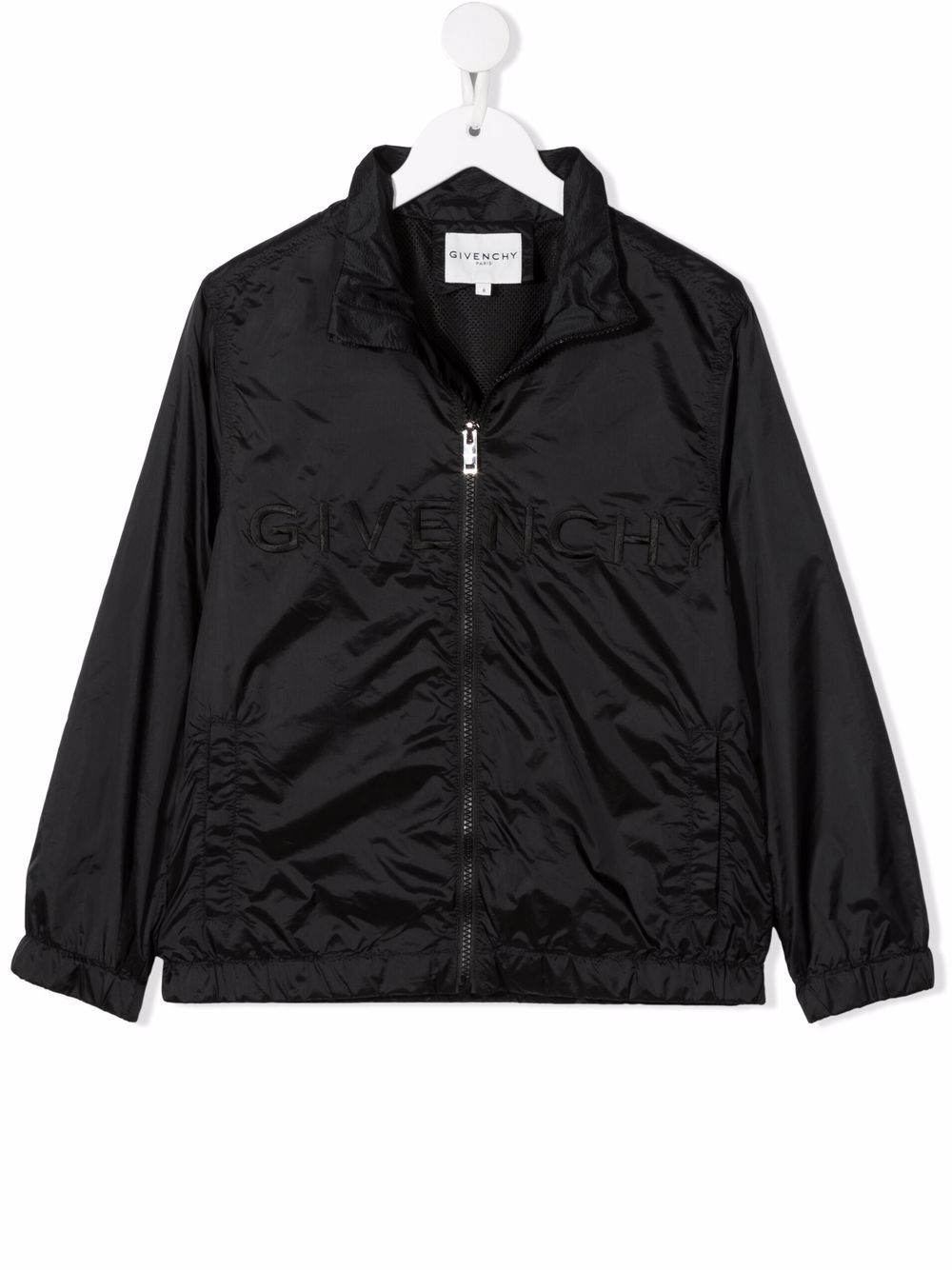 

Givenchy Kids chamarra con logo bordado - Negro