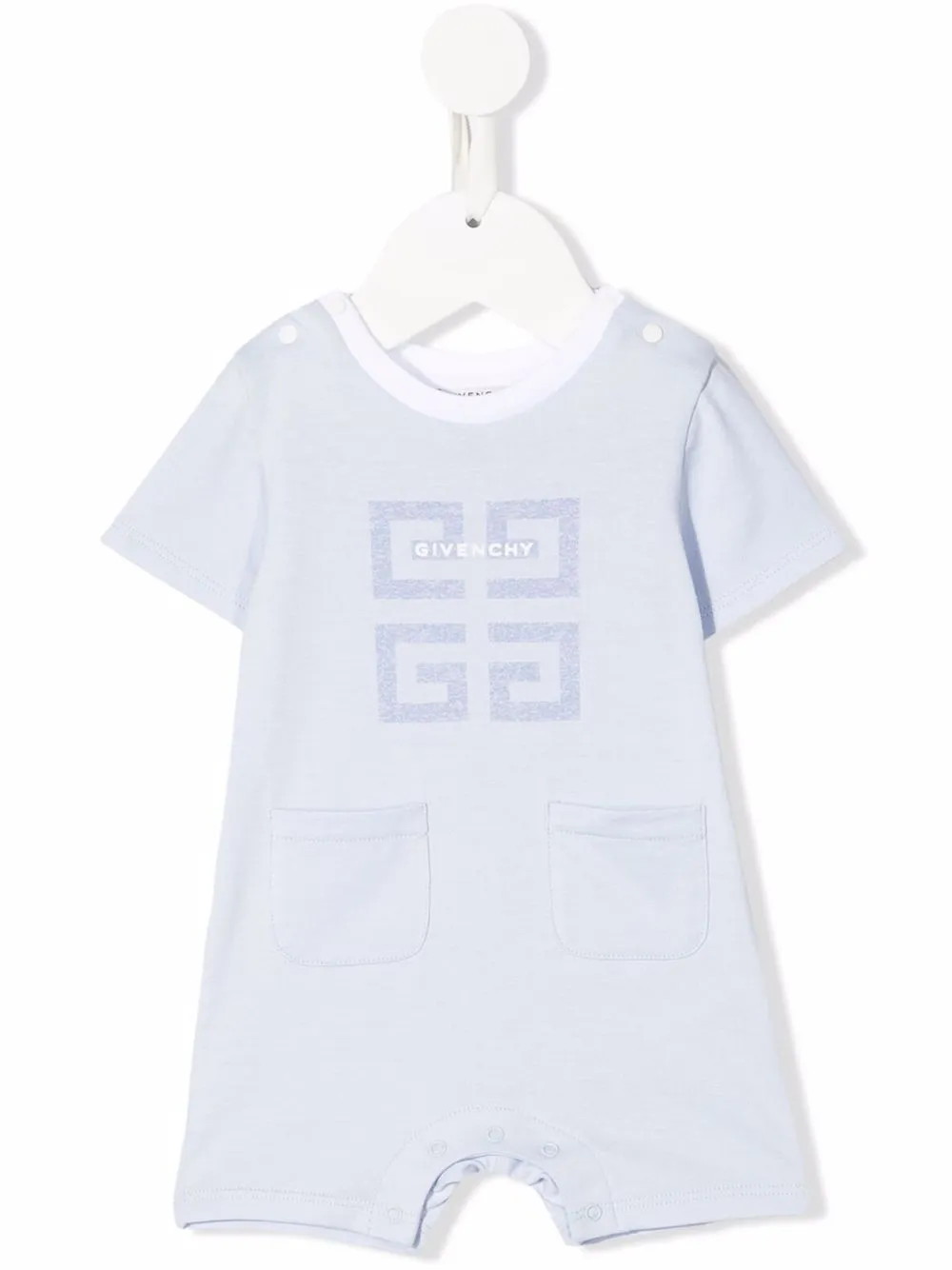 

Givenchy Kids 4G motif cotton romper - Blue