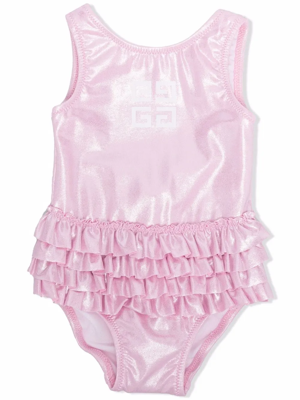 

Givenchy Kids traje de baño con efecto metalizado - Rosado