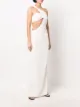 Mônot asymmetric cut-out gown