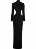 Mônot open-back high-neck cut-out evening gown - Black