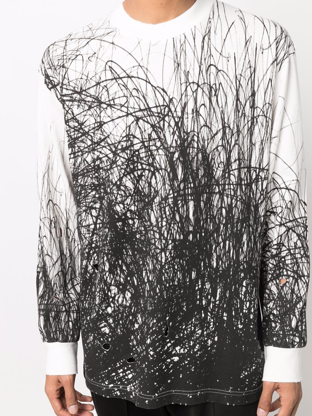 фото Han kjøbenhavn футболка с длинными рукавами и эффектом потертости
