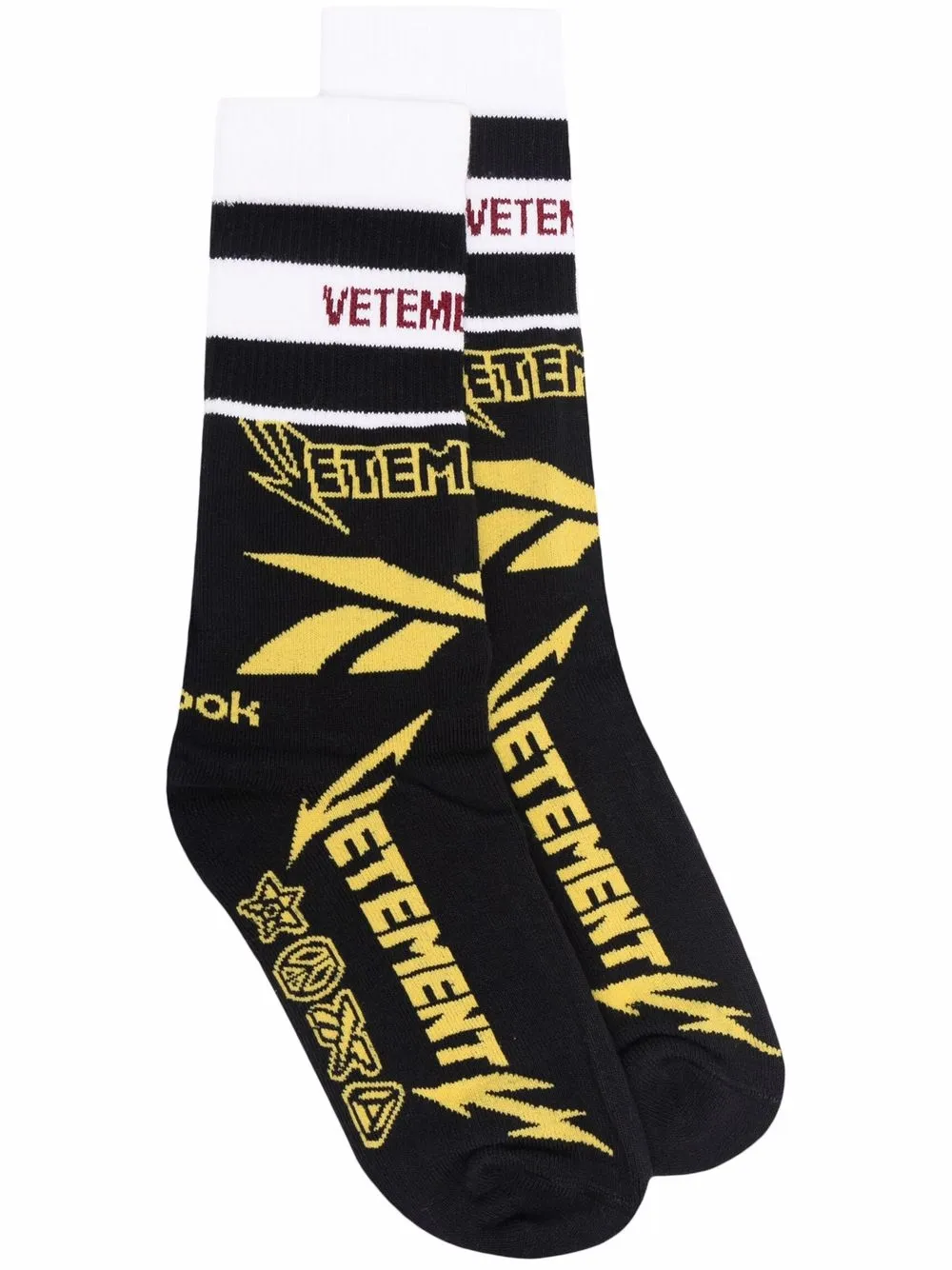 

VETEMENTS calcetines tejidos en intarsia - Negro