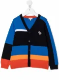 Paul Smith Junior Big-Pony panelled cardigan - Blue