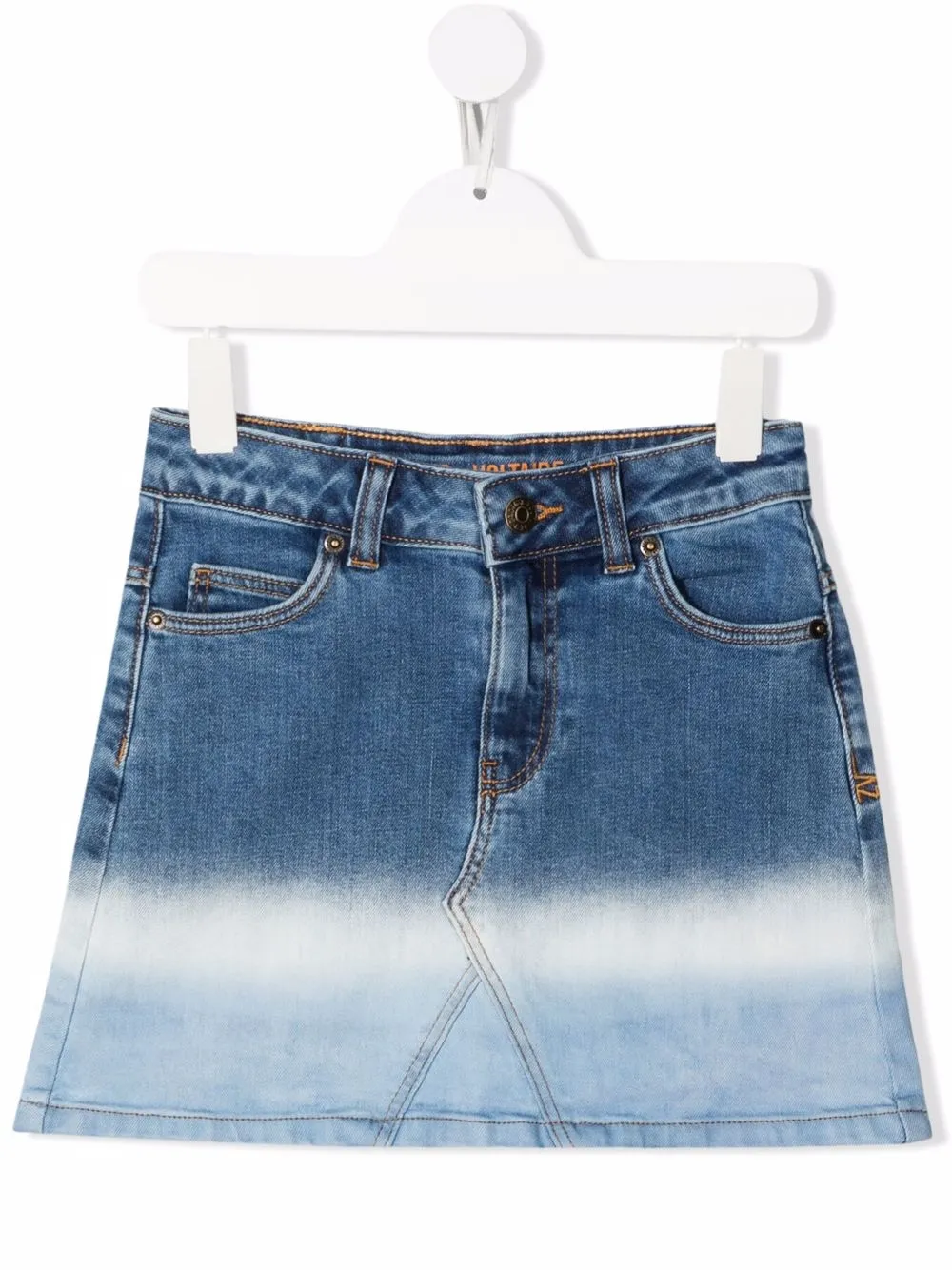 

Zadig & Voltaire Kids falda de mezclilla con efecto degradado - Azul