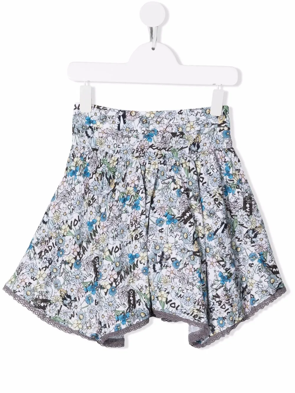 фото Zadig & voltaire kids расклешенная юбка с графичным принтом