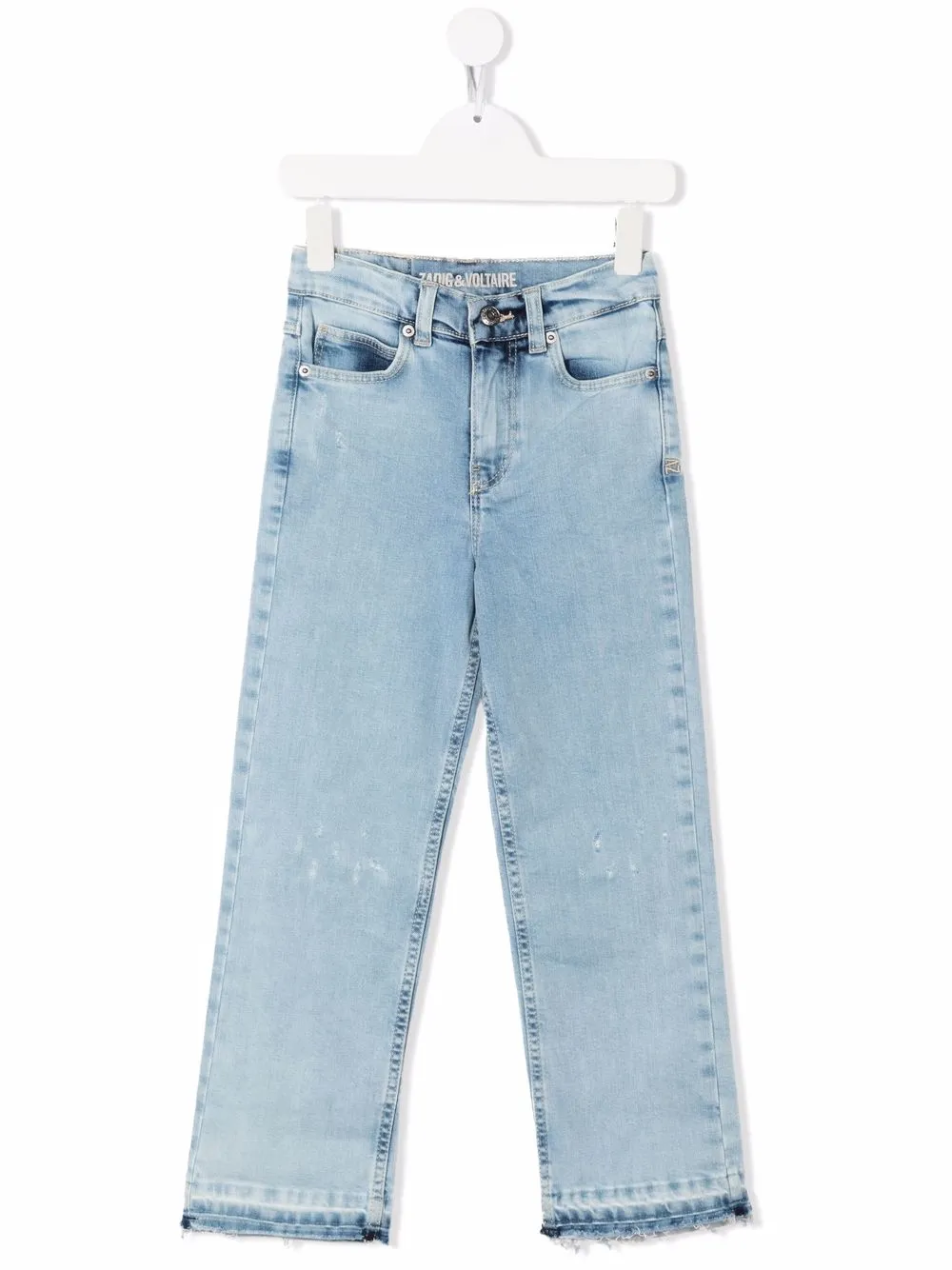 

Zadig & Voltaire Kids pantalones rectos con tiro alto - Azul