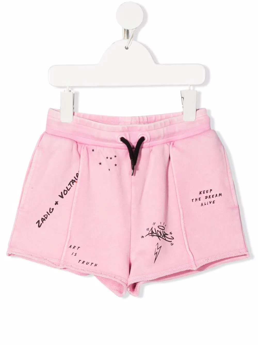 

Zadig & Voltaire Kids shorts con logo escrito a mano - Rosado