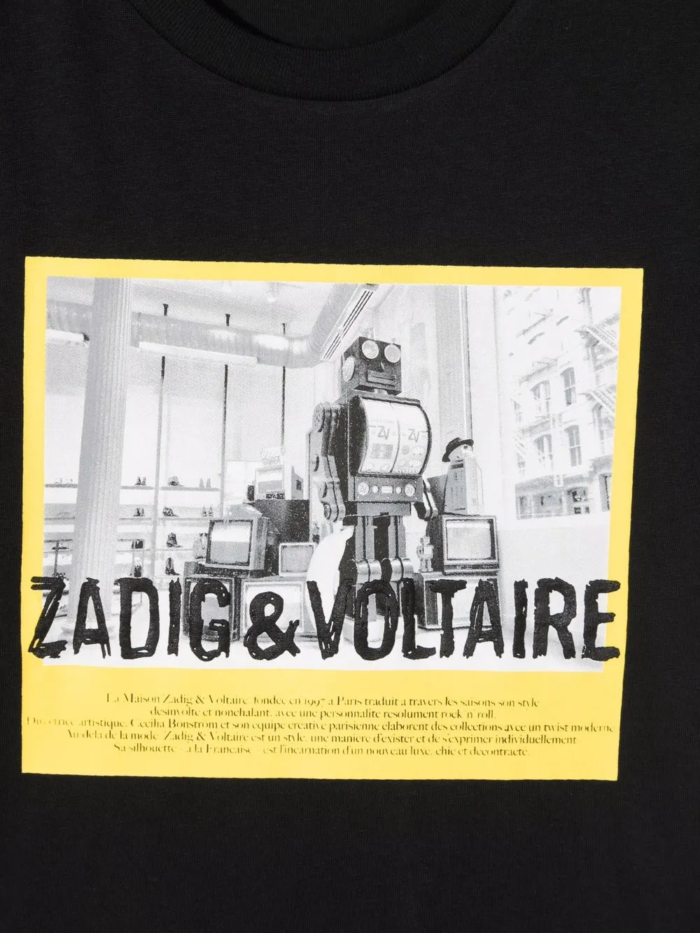 фото Zadig & voltaire kids футболка с фотопринтом и логотипом