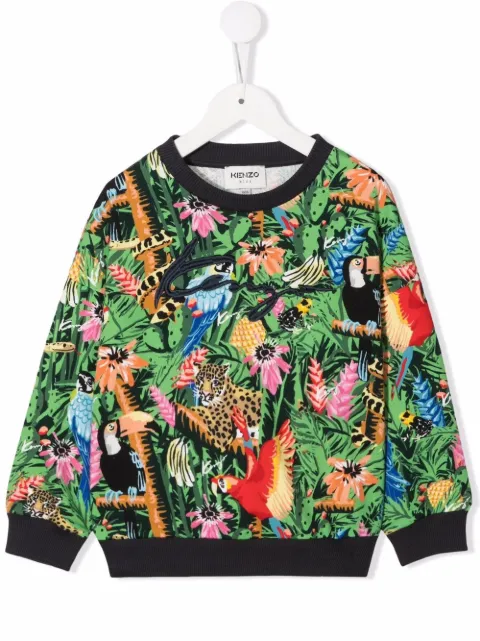 Kenzo Kids سويت شيرت بطبعة أدغال
