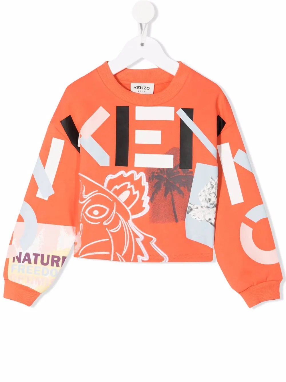 

Kenzo Kids sudadera con estampado gráfico - Naranja