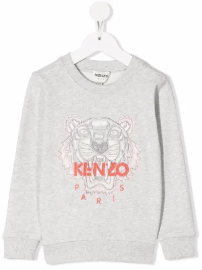 Tiger-embroidered long-sleeve 