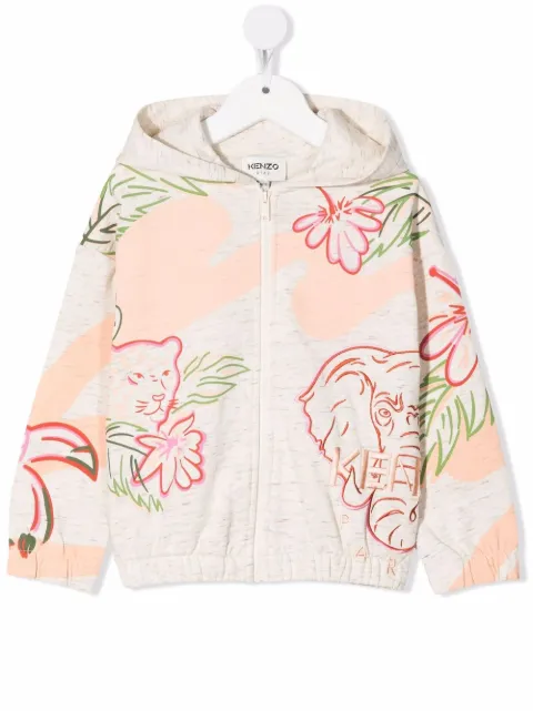 Kenzo Kids جاكيت بسحاب وهودي