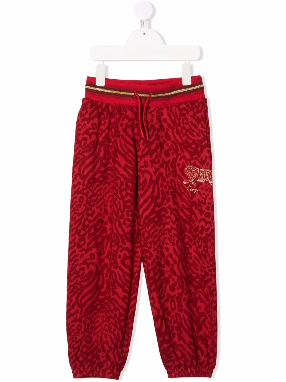 

Kenzo Kids animal-print joggers - Red