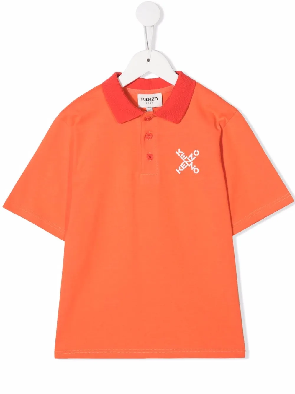 

Kenzo Kids playera tipo polo con logo estampado - Rojo