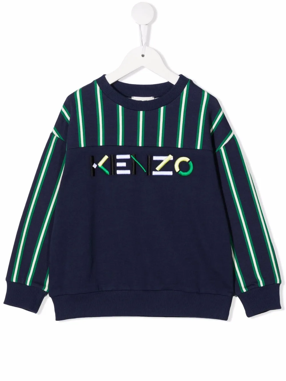 фото Kenzo kids толстовка в полоску с вышитым логотипом