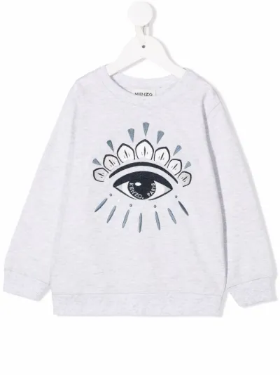 Kenzo Kids Eye-Print Sweatshirt - Grey