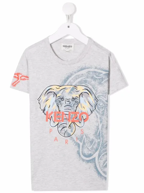 Kenzo Kids logo-print organic-cotton T-Shirt