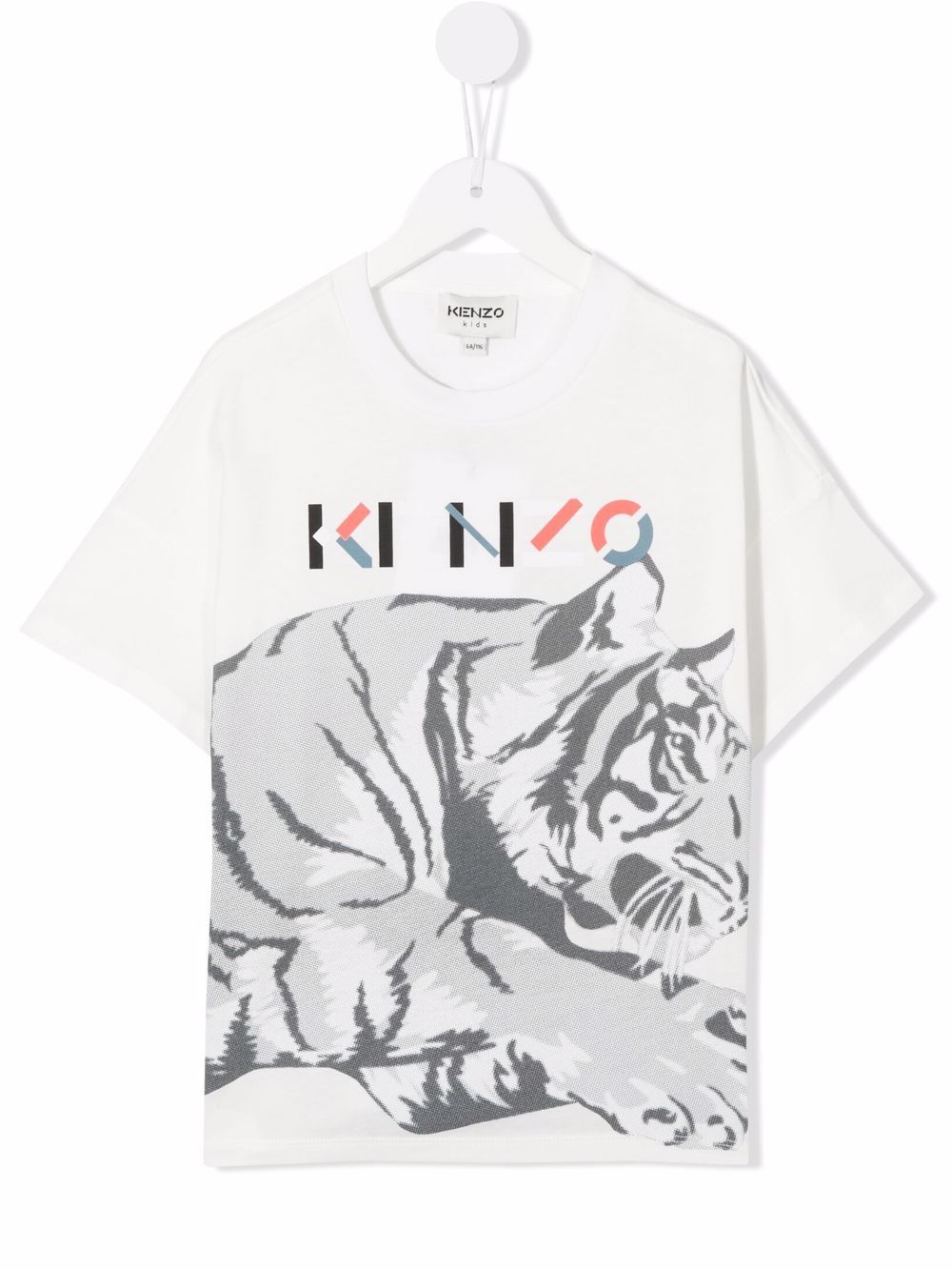 фото Kenzo kids футболка с принтом tiger