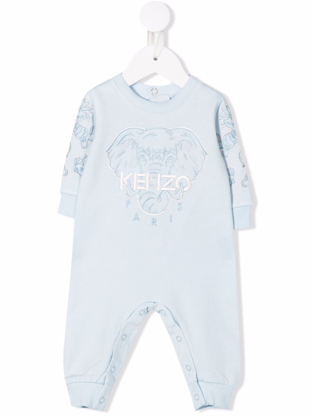 фото Kenzo kids ромпер из органического хлопка с вышивкой