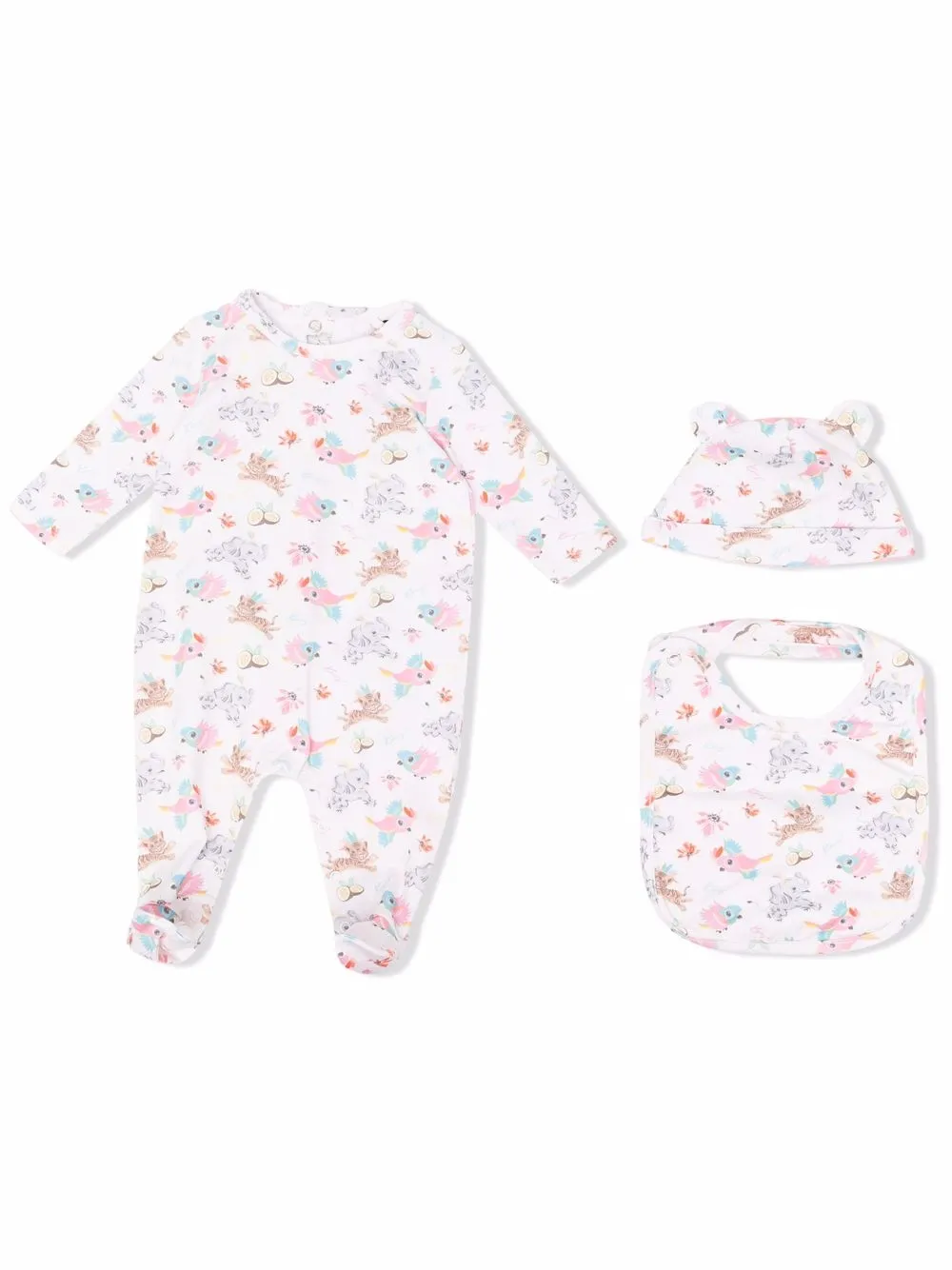 

Kenzo Kids conjunto Baby Jungle Animal - Blanco