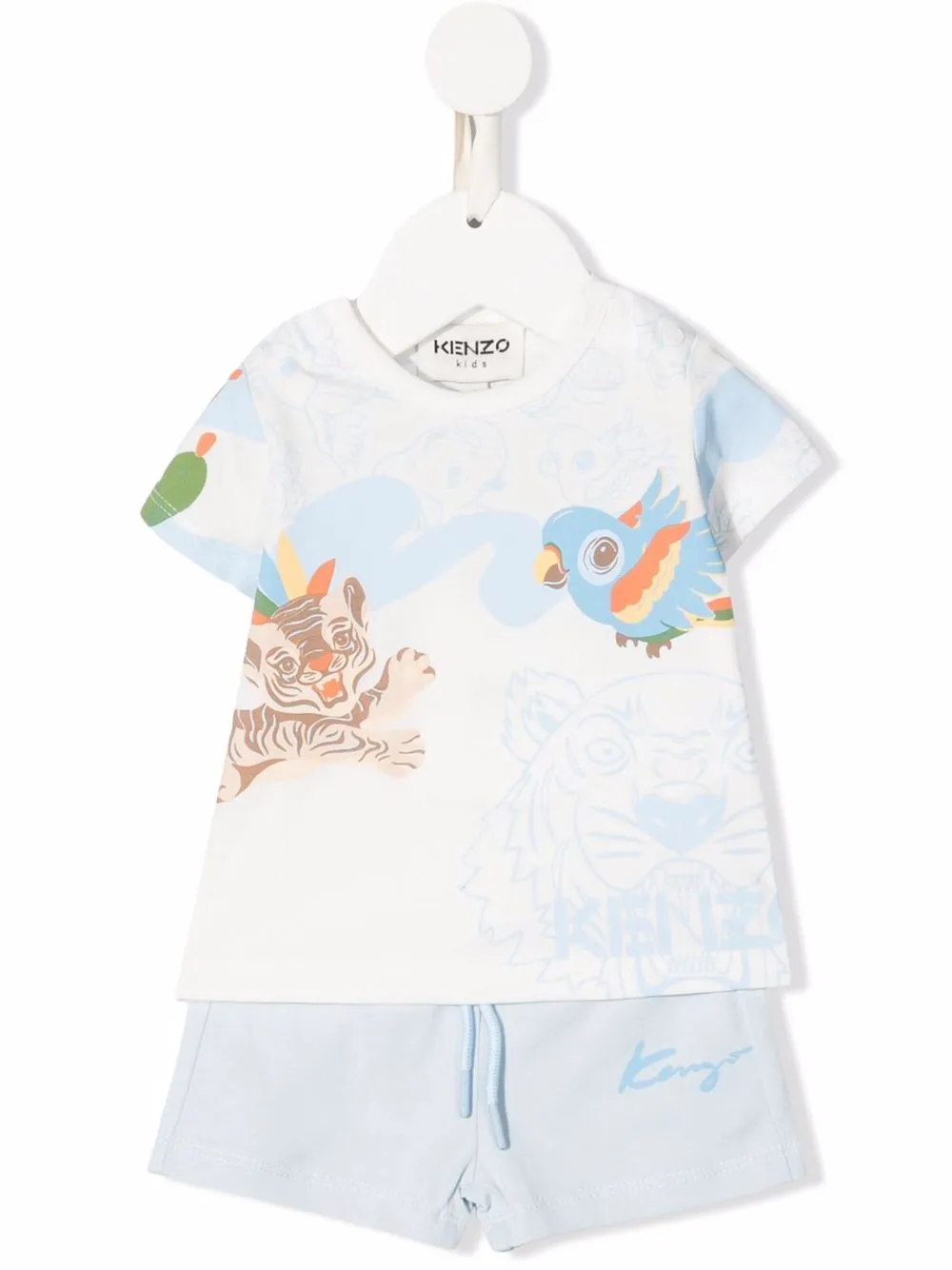 

Kenzo Kids traje deportivo con estampado de jungla - Azul