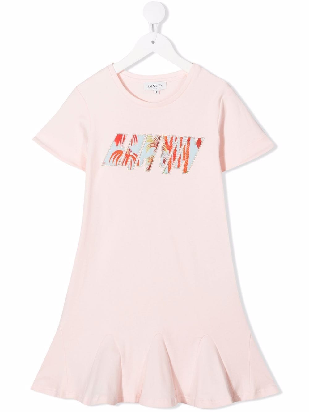 

Lanvin Enfant tropical-logo jersey dress - Pink