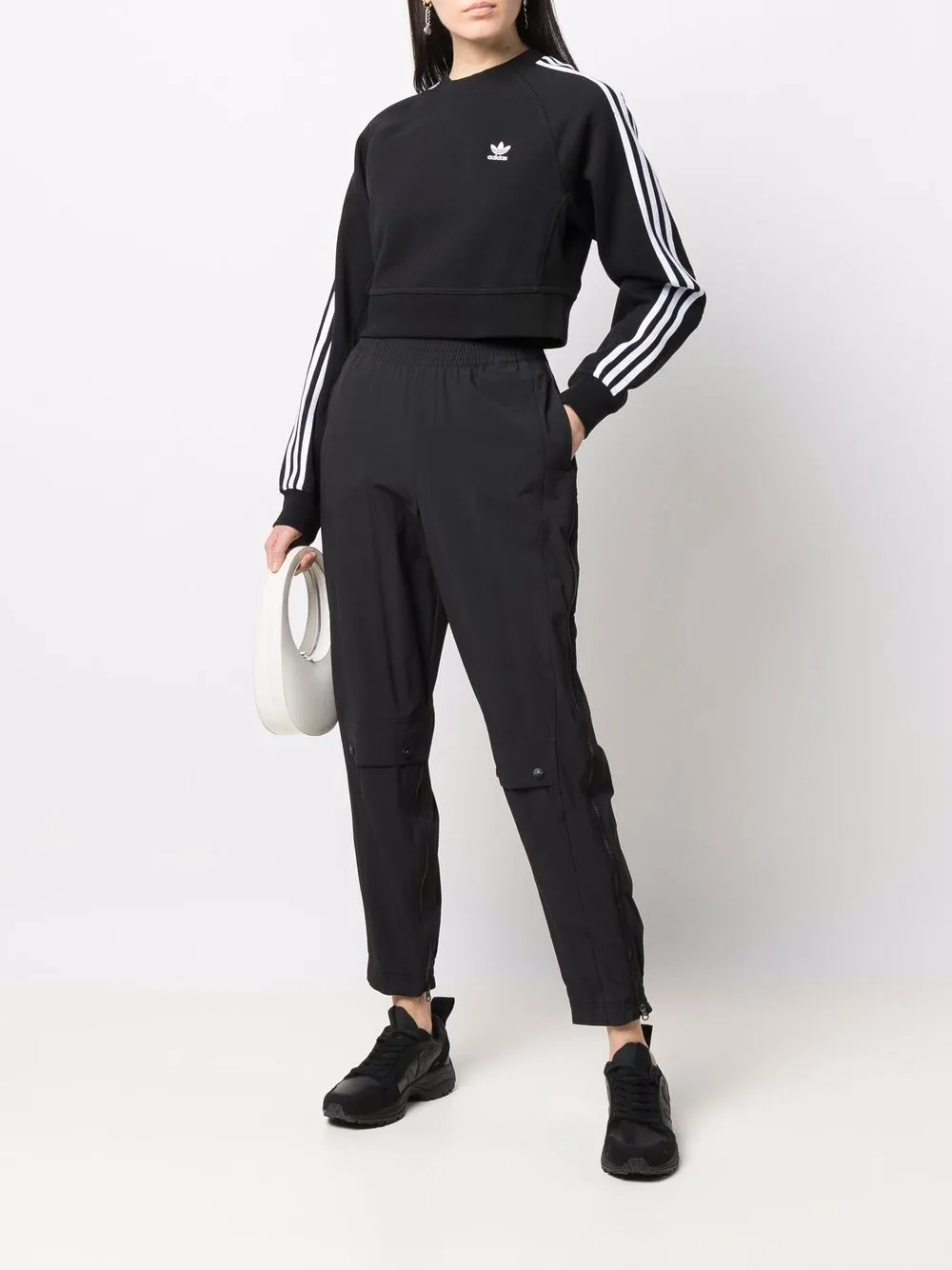 фото Adidas укороченная толстовка с логотипом