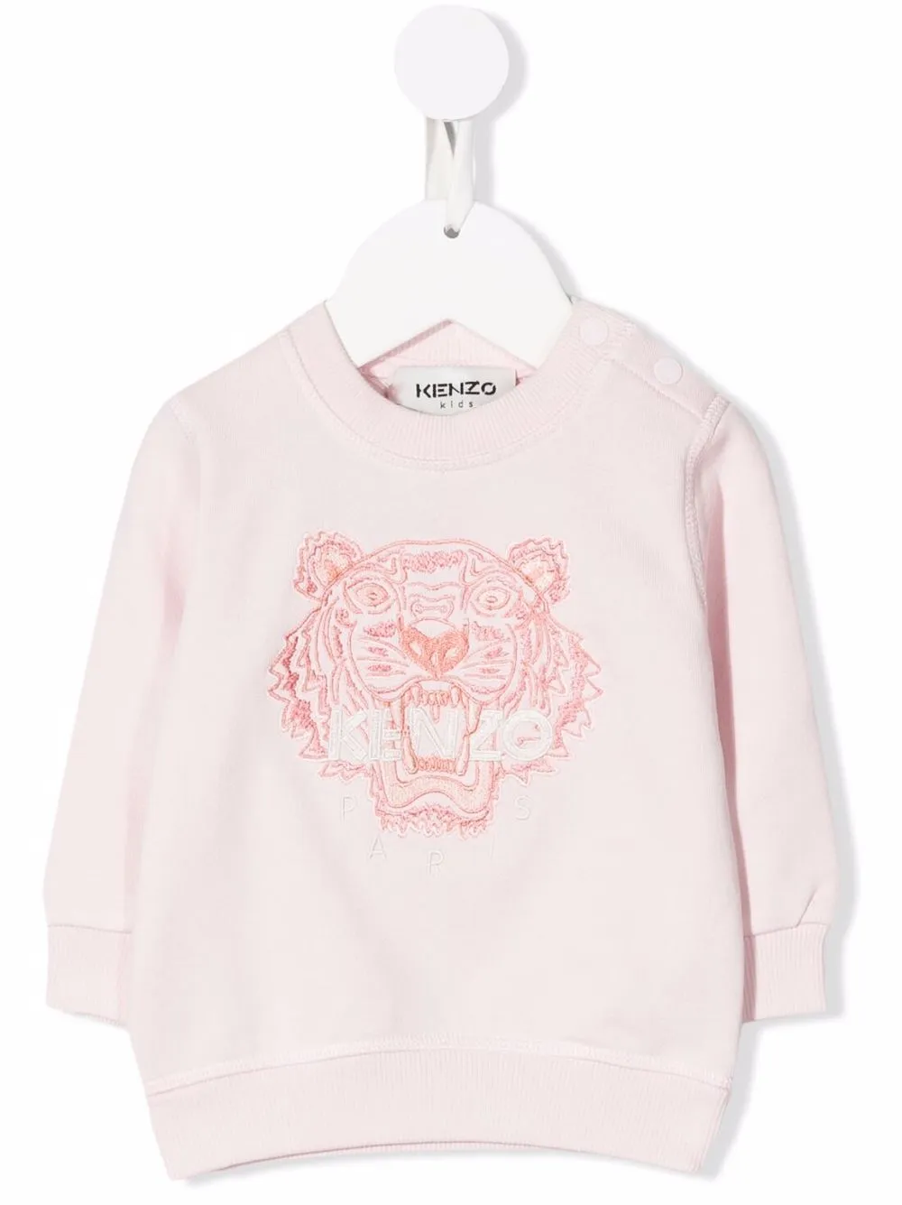 

Kenzo Kids tiger head print sweatshirt - Pink