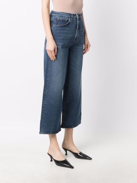 TOTEME Organic Cotton Cropped Flared Jeans - Farfetch