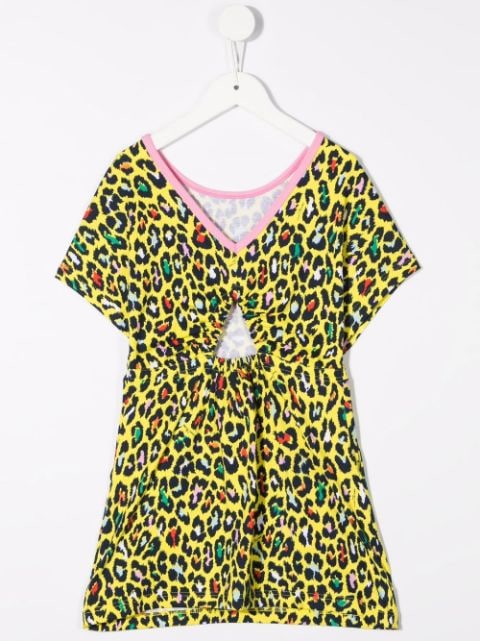 cheetah-print organic-cotton dress