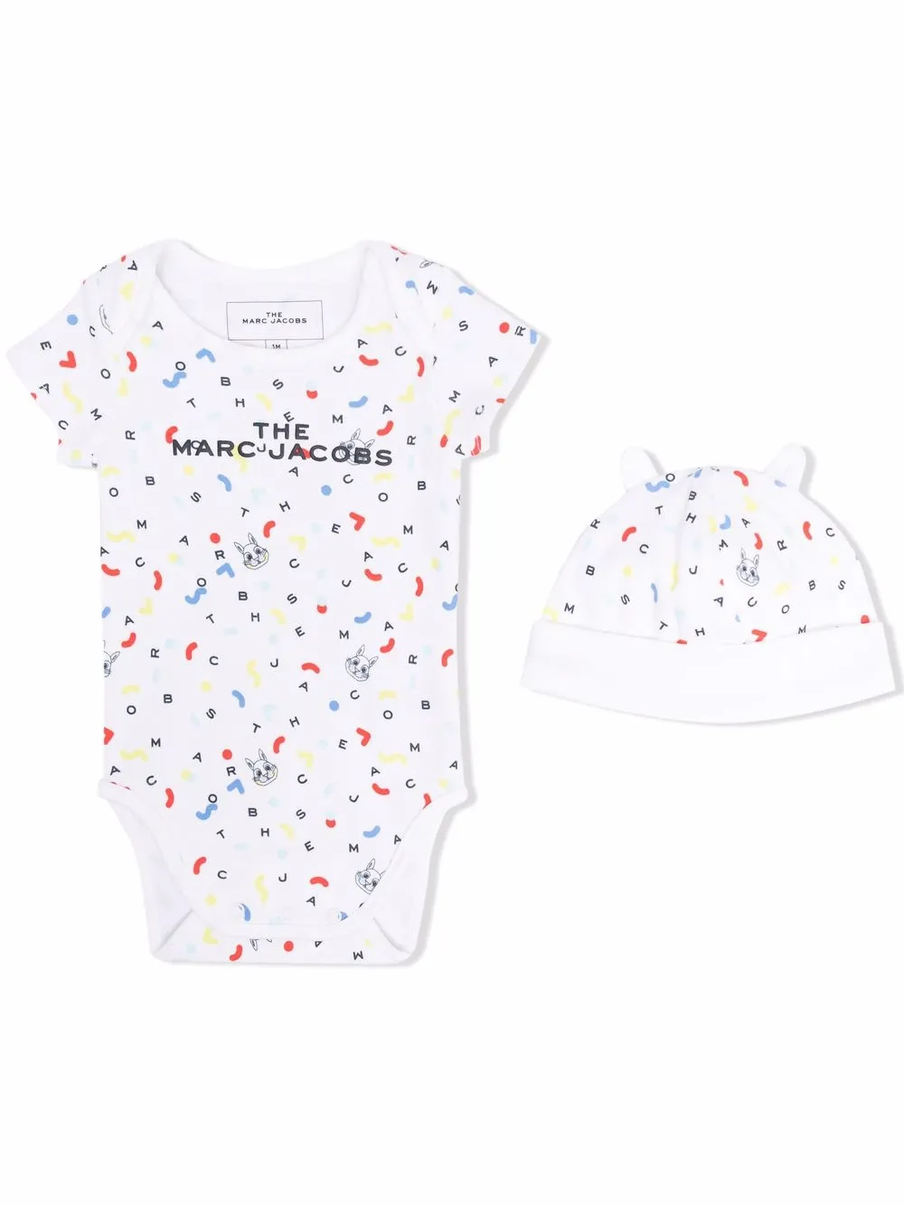 

Marc Jacobs Kids set de body con logo estampado - Blanco