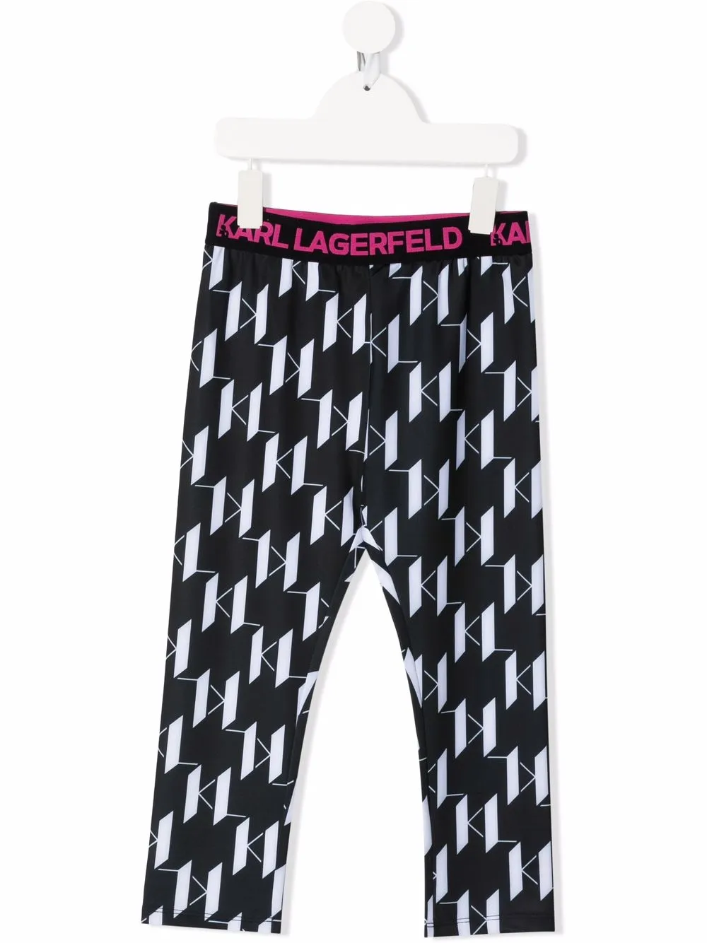 

Karl Lagerfeld Kids leggins con monograma y logo en la pretina - Negro