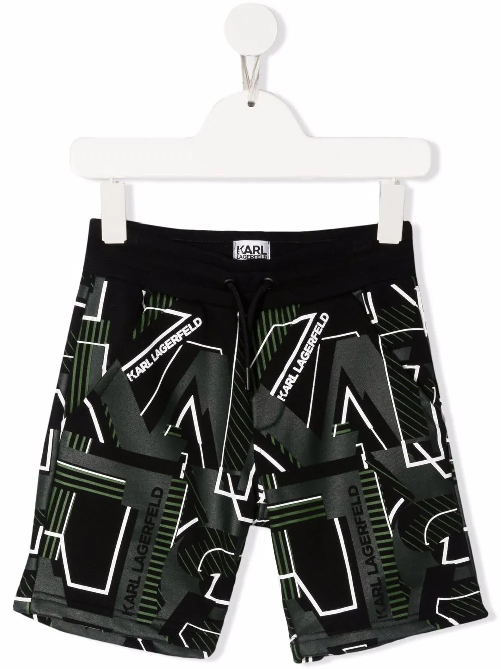 

Karl Lagerfeld Kids shorts deportivos con logo estampado - Negro