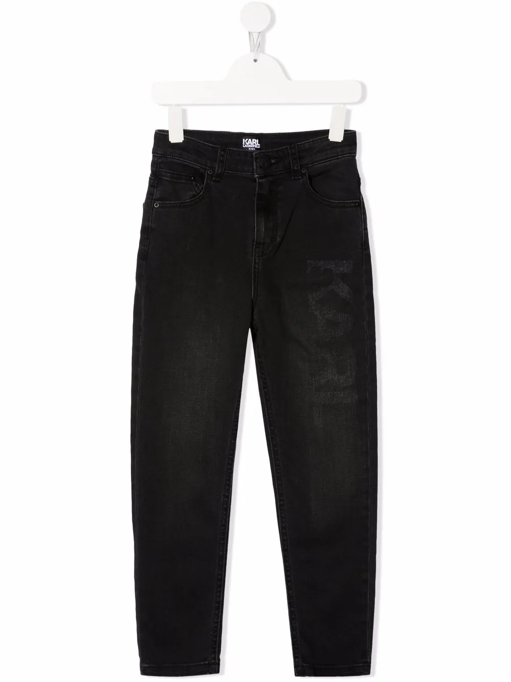 

Karl Lagerfeld Kids jeans rectos con tiro medio - Negro