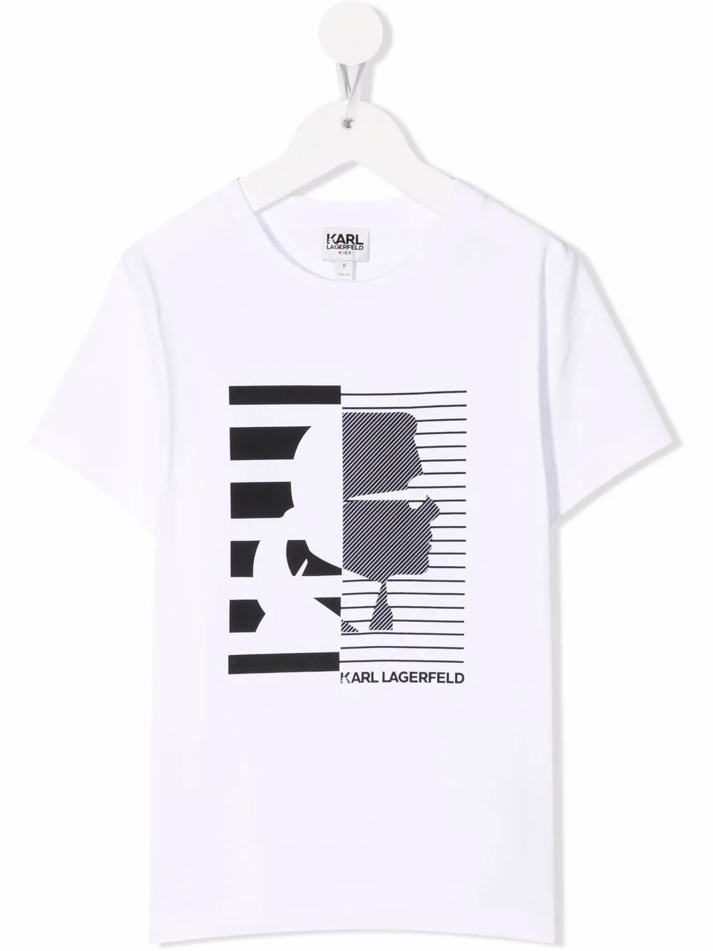 

Karl Lagerfeld Kids playera con logo estampado - Blanco