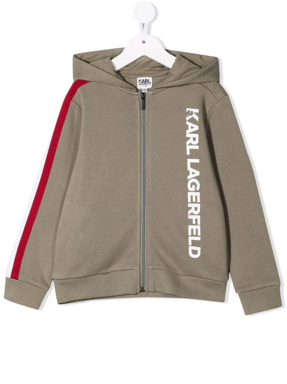 

Karl Lagerfeld Kids chamarra con capucha y logo estampado - Verde