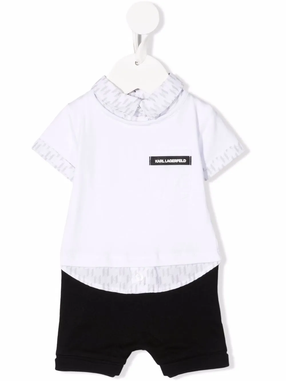 

Karl Lagerfeld Kids romper con logo estampado - Blanco