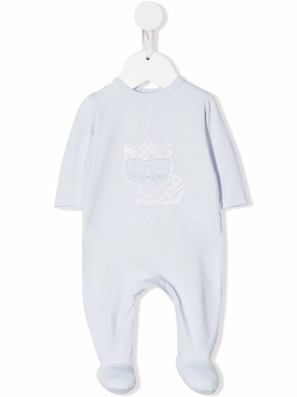 

Karl Lagerfeld Kids Bad Cat cotton babygrow pyjamas - Blue