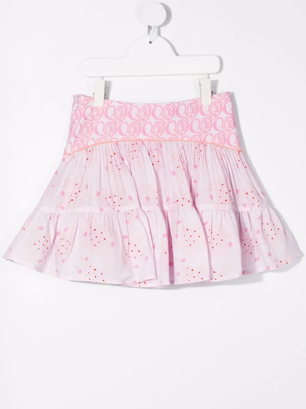 Chloé Kids Rok met bloemenprint - Roze
