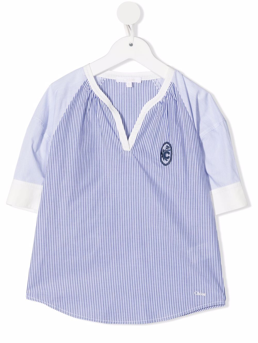 фото Chloé kids блузка с вышитым логотипом