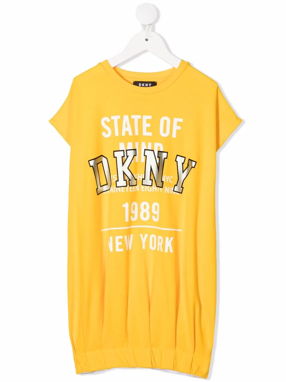 

Dkny Kids vestido con logo estampado - Amarillo