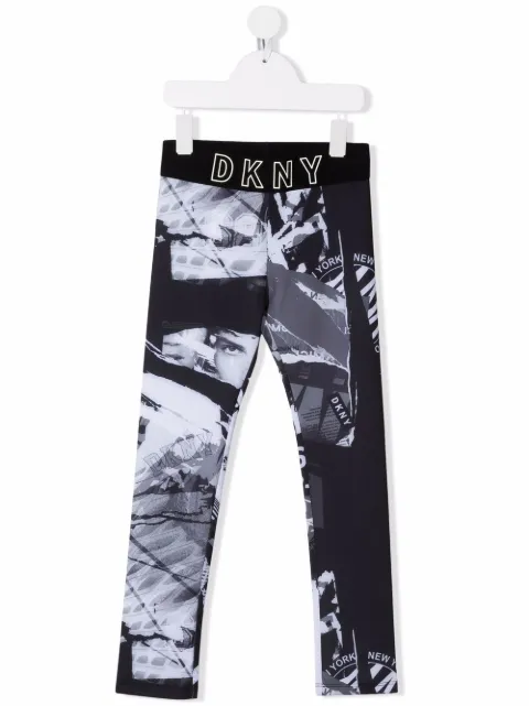 Dkny Kids ليغينغ بطبعة جرافيك