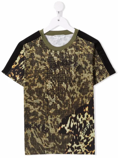 Givenchy Kids 4G-logo camouflage T-shirt