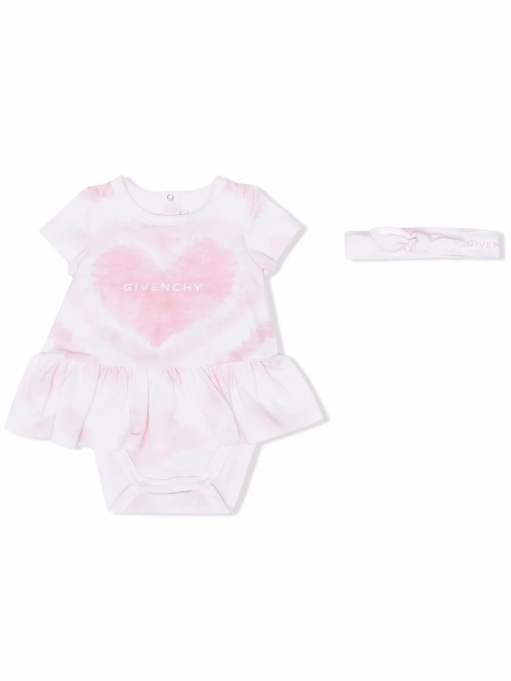 

Givenchy Kids vestido con logo estampado - Rosado